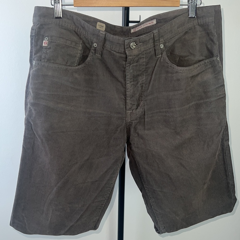 AG Adriano Goldschmied “Protégé” Corduroy, Grey, Sz 34, great condition